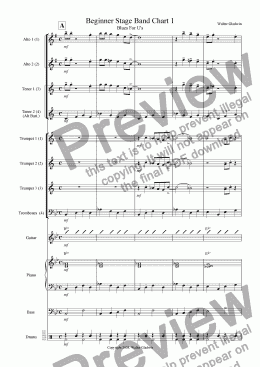 page one of Beginner Stage Band: Blues For U’s