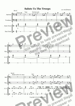 page one of Salute To The Troops (Low Brass Duet)