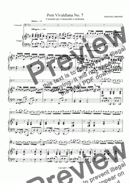 page one of Post Vivaldiana No. 7 (1st & 2nd Movements)