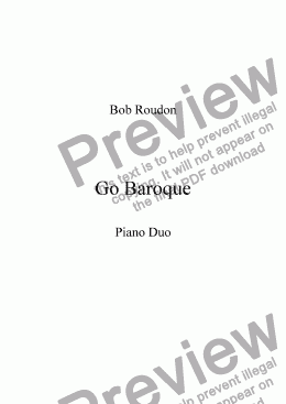 page one of Go Baroque