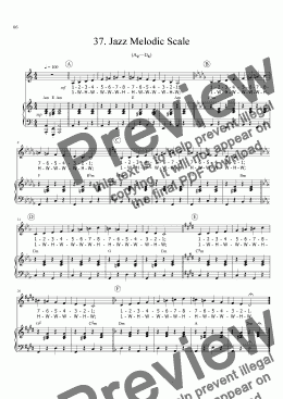 page one of Sing! 37. Jazz Melodic Scale [teacher]