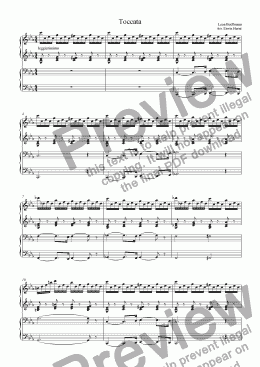 page one of Toccata L. Boellmann, Piano 4 hands