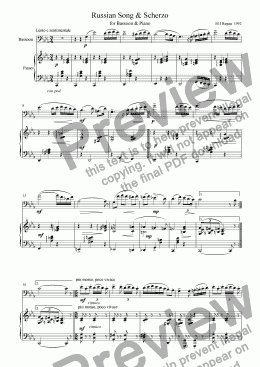 page one of Russian Song & Scherzo