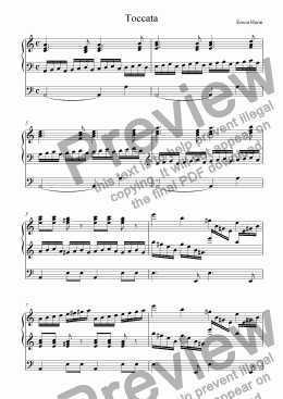 page one of Toccata for Organ in a