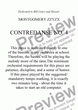 page one of Contredanse No. 4