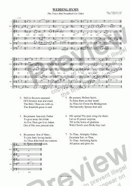 page one of The Voice that breathed o'er Eden (SSATBB) [2000]