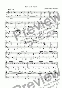 page one of Solo in F major