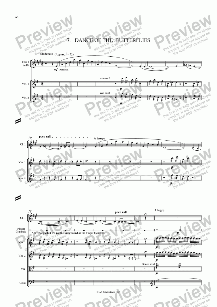 page one of Ballet: Alice In Wonderland  (Act 1 - No. 07) Butterflies