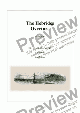 page one of Hebrides Overture (Fingal's Cave) - Brass Band - Original Key