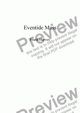 page one of Kyrie from Eventide Mass