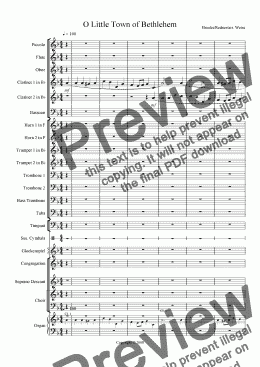 page one of O Little Town of Bethlehem (w/Wind Ensemble)