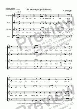 page one of Star-Spangled Banner, The -  SATB