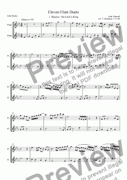 page one of Eleven Flute Duets