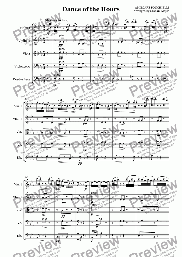 page one of Dance of the Hours