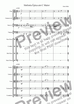 page one of Sinfonia Épica em C Maior