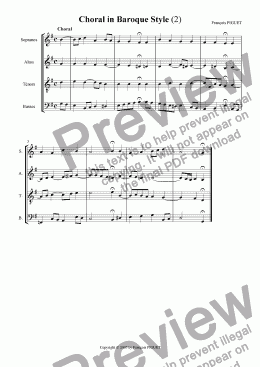 page one of Choral in Baroque Style N� 2