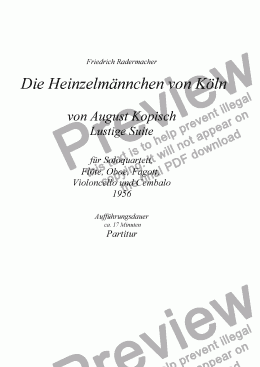 page one of Die Heinzelmännchen von Köln