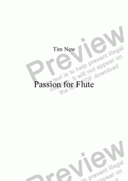 page one of Passion for Flute