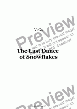 page one of ~ The Last Dance of Snowflakes