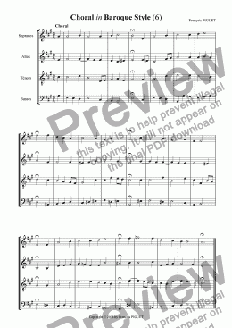page one of Choral in Baroque Style N� 6