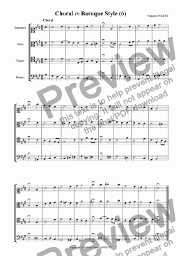 page one of Choral in Baroque Style N�6b