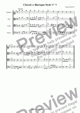 page one of Choral in Baroque Style N� 9b