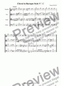 page one of Choral in Baroque Style N� 13b