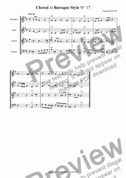 page one of Choral in Baroque Style N� 17
