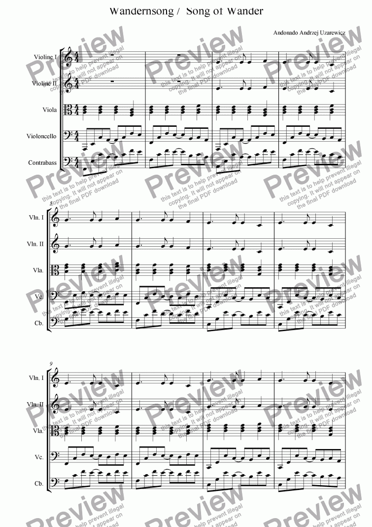 page one of Hymn of the walking