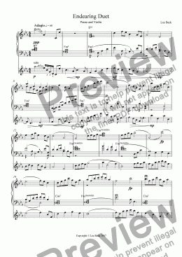 page one of Endearing Duet