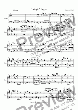 page one of Swingin'  Fugue