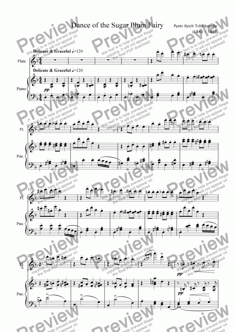 page one of Dance of the sugar plum fairy