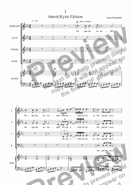 page one of Requiem - I:  Introit / Kyrie Eleison