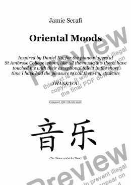 page one of Oriental Moods
