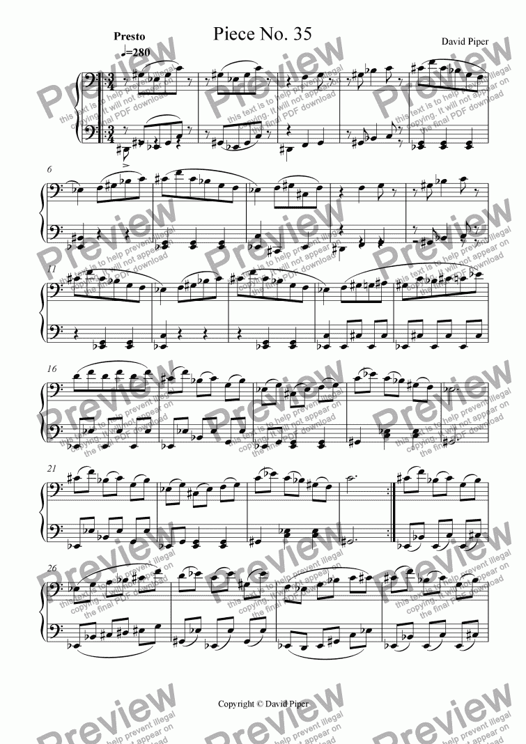 page one of Piece No. 35