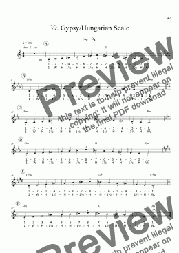 page one of Sing!�39. Gypsy/Hungarian Scale [student]