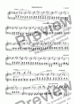 page one of Intermezzo in B-flat minor