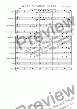 page one of Lee River-city journey(For Brass)