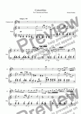 page one of Concertino - 1st Movement