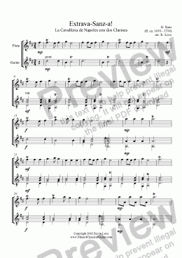 page one of Extrava-Sanz-a! (Flute and Guitar)