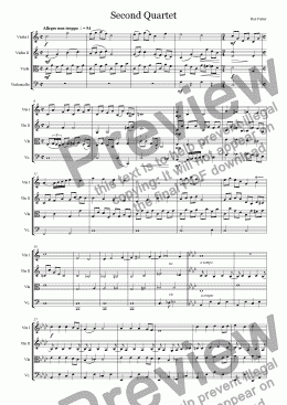page one of Second Quartet