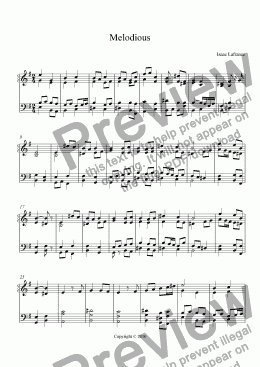 page one of Melodious