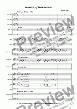 page one of Journey of Generations  ( from Space Suite, Studio Orchestra )