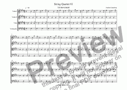 page one of String Quartet #2 - 1st mvt.