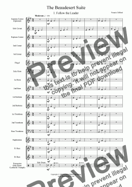 page one of Beaudesert Suite (Brass Band Version)