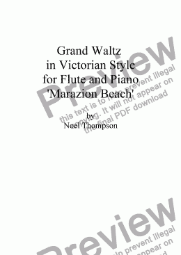 page one of Grand Waltz  - Flute and Piano