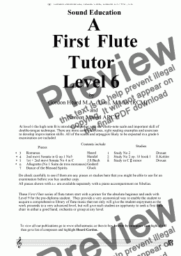 page one of A First Flute Level 6
