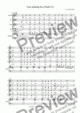 page one of Your Unfailing Love (Psalm 33) (SATB)