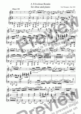 page one of Frivolous Rondo for Oboe and Piano