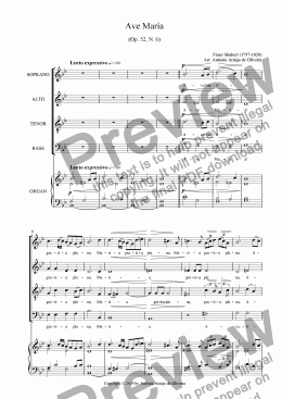 page one of Ave Maria (Shubert)